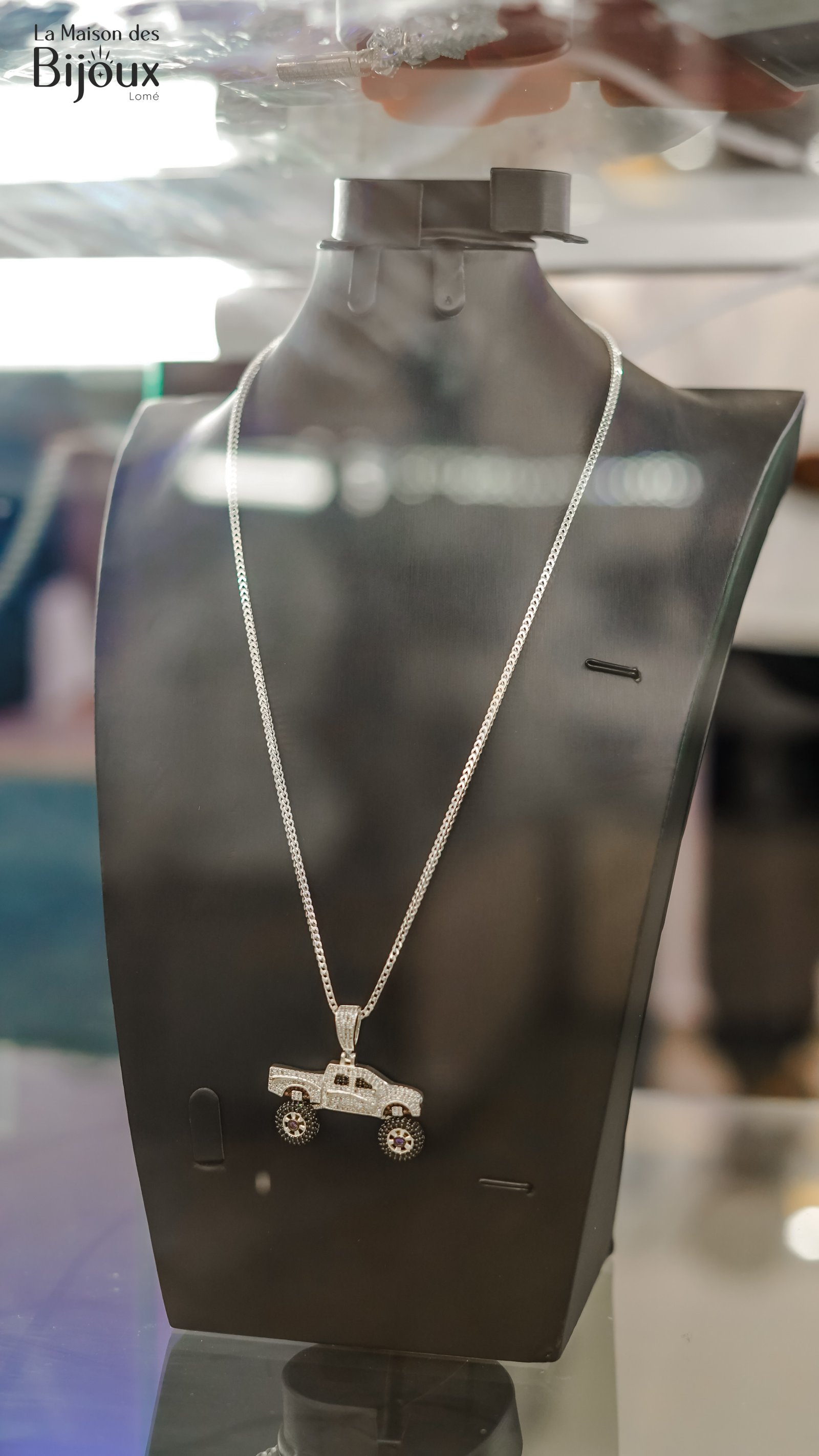 Pendentif Pick-up 4x4 Argent